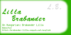 lilla brabander business card